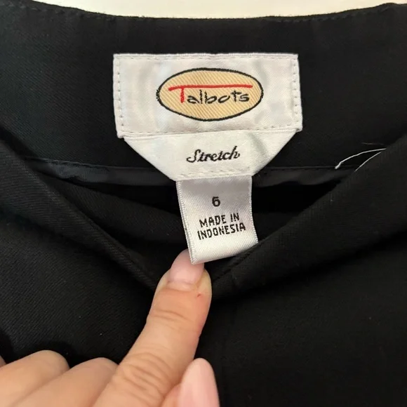 Talbots Black Easy Travel Straight Leg Pants - Picture 5 of 8